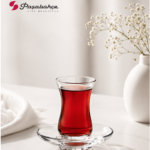استکان نعلبکی کمرباریک ساده