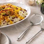 کفگیر گرد شیاردار